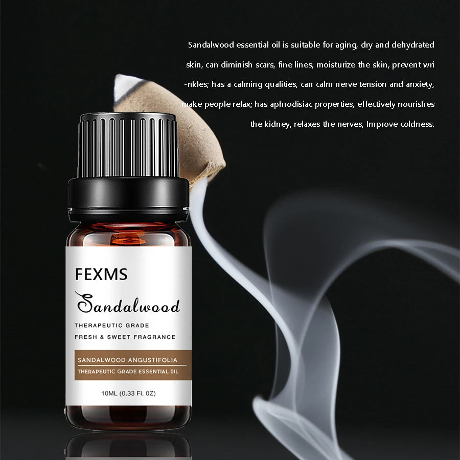Organic Sandalwood Oil - 100% Pure Therapeutic Grade for Diffuser, Sleep, Perfume, Massage, Skin, Aroma, Bath