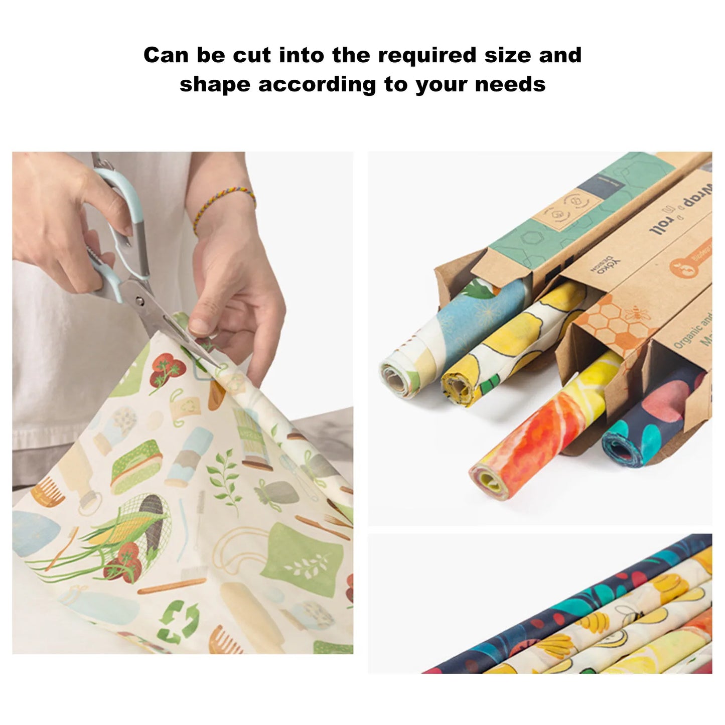 Organic Cotton Beeswax Wrap for Eco-Friendly Food Storage