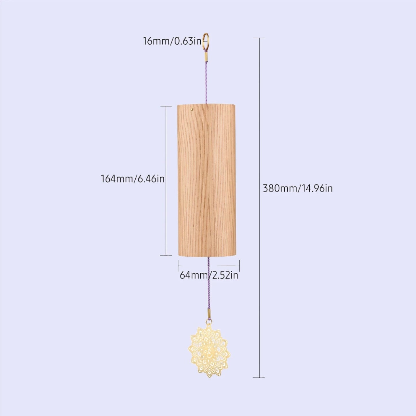 Bamboo Chakra Wind Chime for Outdoor Meditation and Decor