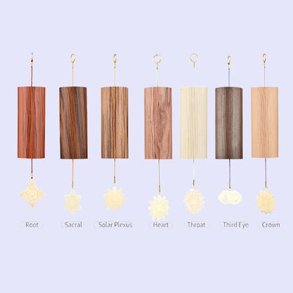 Bamboo Chakra Wind Chime for Outdoor Meditation and Decor