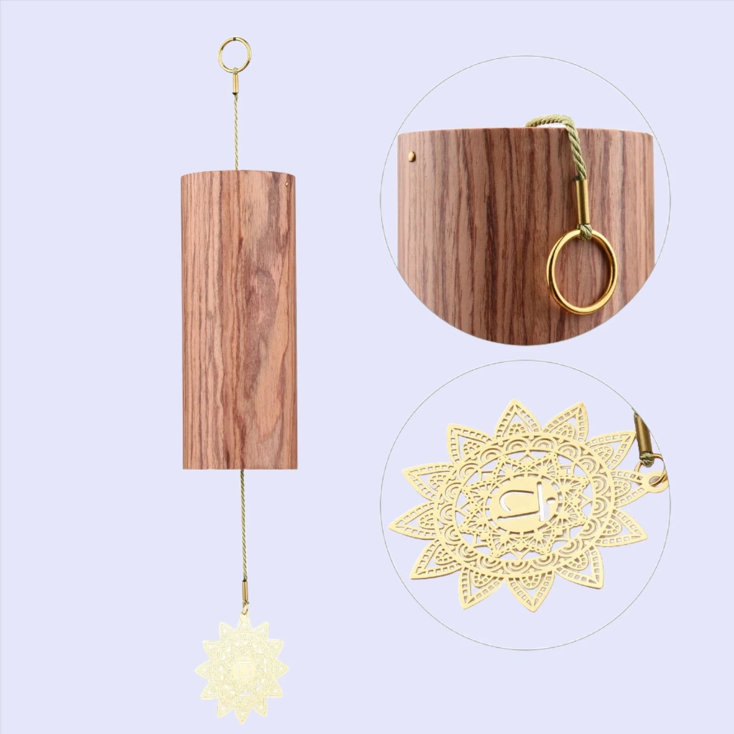 Bamboo Chakra Wind Chime for Outdoor Meditation and Decor