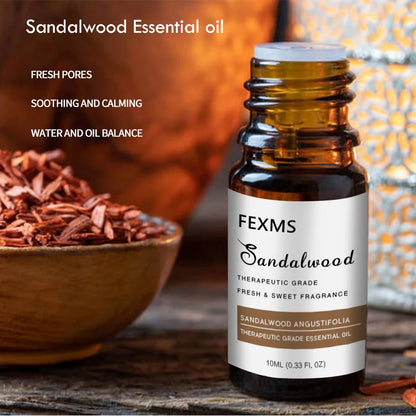 Organic Sandalwood Oil - 100% Pure Therapeutic Grade for Diffuser, Sleep, Perfume, Massage, Skin, Aroma, Bath