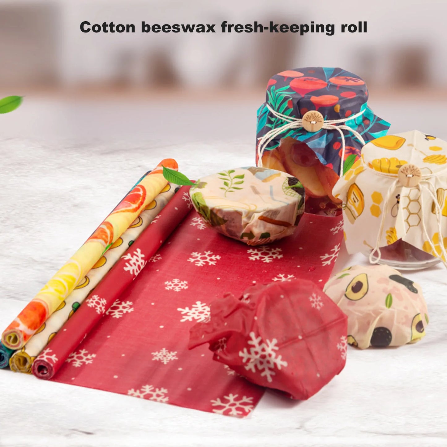 Organic Cotton Beeswax Wrap for Eco-Friendly Food Storage