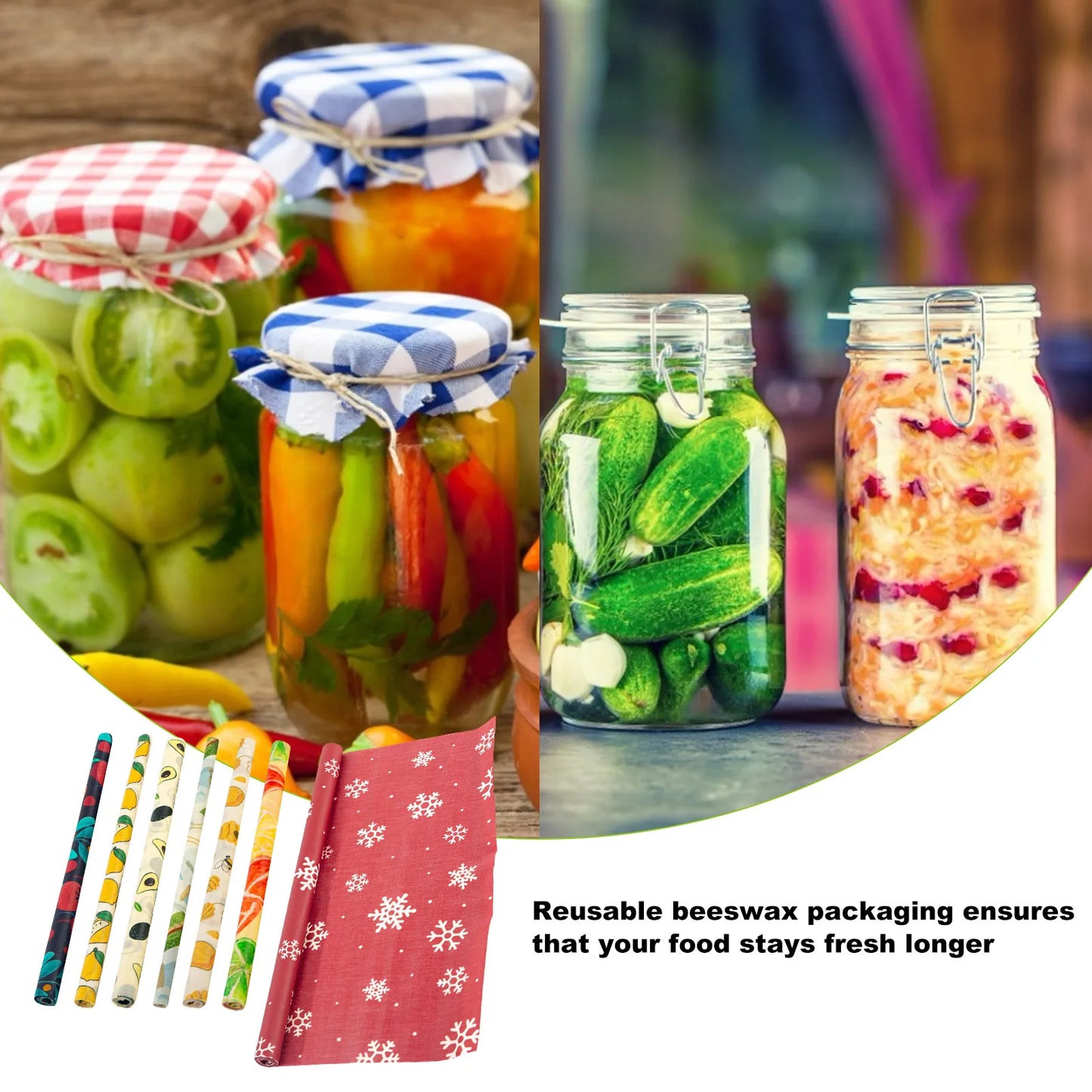 Organic Cotton Beeswax Wrap for Eco-Friendly Food Storage