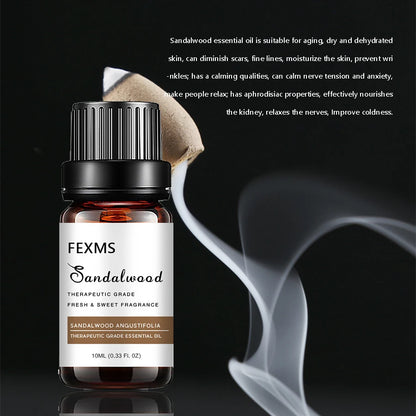 Organic Sandalwood Oil - 100% Pure Therapeutic Grade for Diffuser, Sleep, Perfume, Massage, Skin, Aroma, Bath