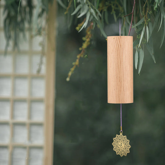 Bamboo Chakra Wind Chime for Outdoor Meditation and Decor