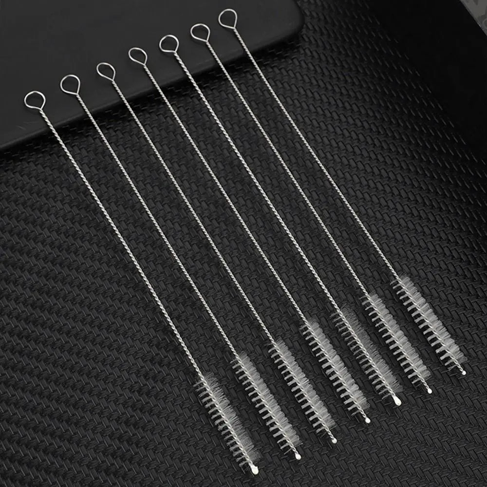 Stainless Steel Reusable Straws Set - 1 Piece, Straight and Bent, 6mm and 8mm, Silver, Fits Stanley 30oz/40oz Tyeso Cup