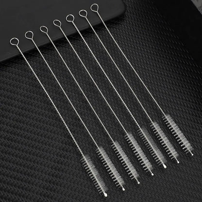 Stainless Steel Reusable Straws Set - 1 Piece, Straight and Bent, 6mm and 8mm, Silver, Fits Stanley 30oz/40oz Tyeso Cup