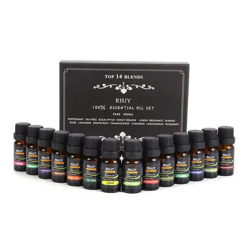 14-Piece Aromatherapy Essential Oil Set for Relaxation and Skincare