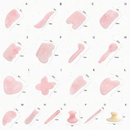 Natural Rose Quartz Jade Gua Sha Board Acupuncture Massage Facial Gouache Pink Quartz Massage Face LiftingStone Guasha Scraping