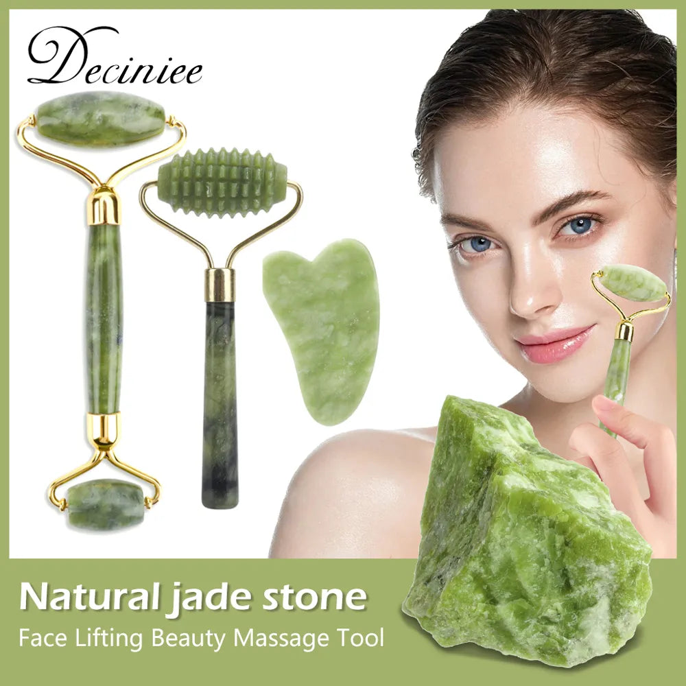 Gua Sha and Jade Rollers Beauty Natural Stone