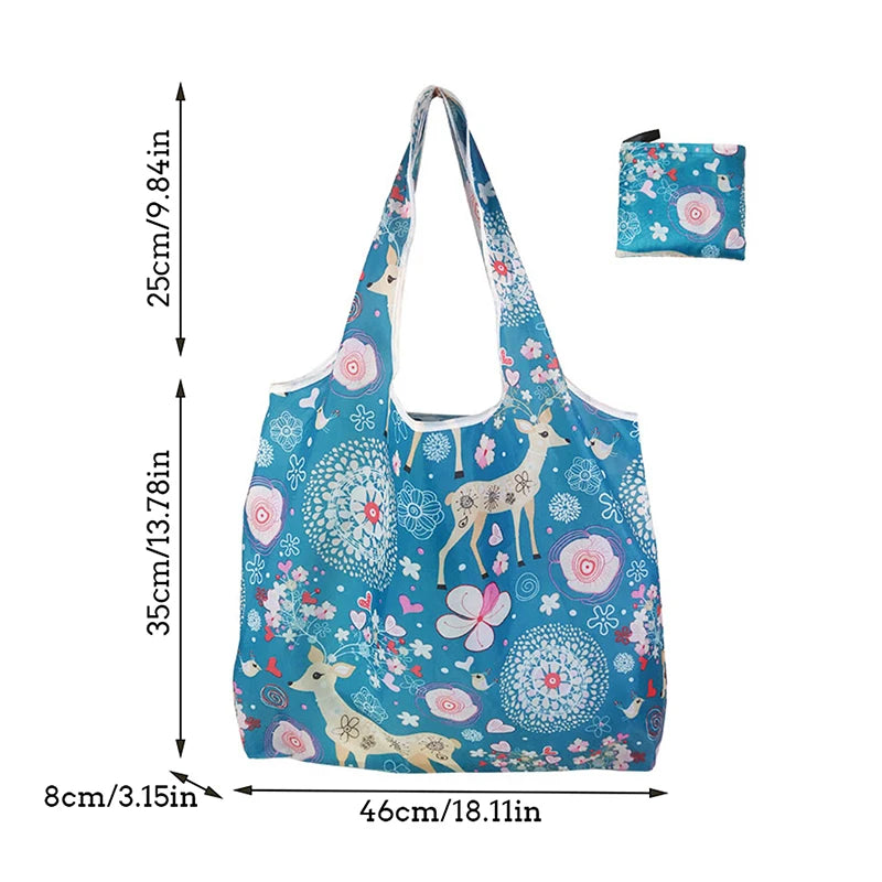 Cute Animal Print Foldable Shopping Bag