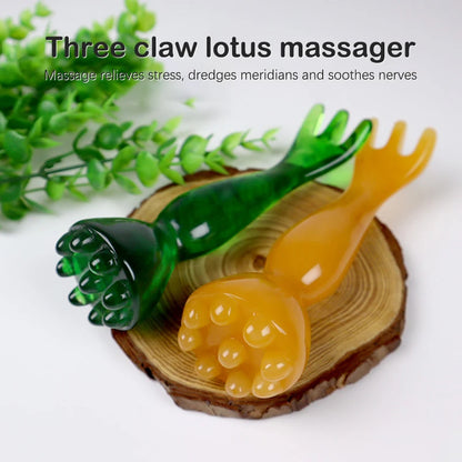 1Pcs Resin Head Massager Scalp Gua Sha For Body Neck Leg Massage 2/3/5 Claw Head Scraping Stick Massage Scraping Claw Massage