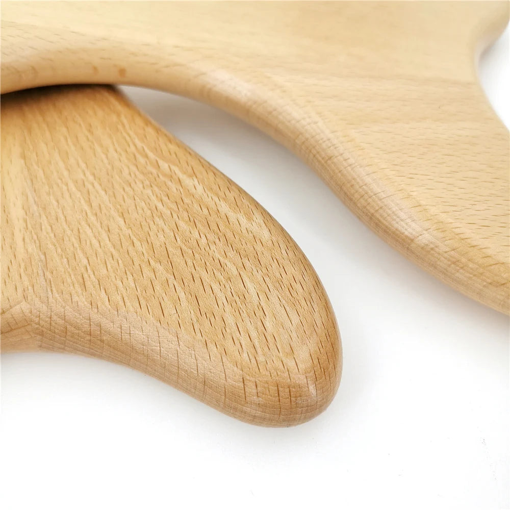Wooden Lymphatic Drainage Massager Paddle Manual Anti-Cellulite Gua Sha Tool Muscle Pain Relief Soft Tissue Therapy Device