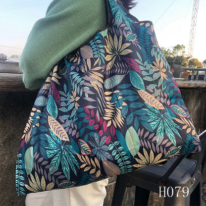 Large Reusable Tote Bags for Women - High-Quality, Washable, Solid Colors