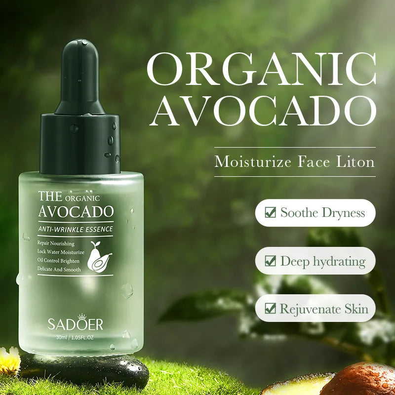 Avocado Oil Facial Serum: Organic Anti-Wrinkle & Acne Rejuvenation Essence