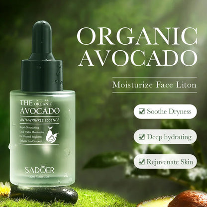 Avocado Oil Facial Serum: Organic Anti-Wrinkle & Acne Rejuvenation Essence