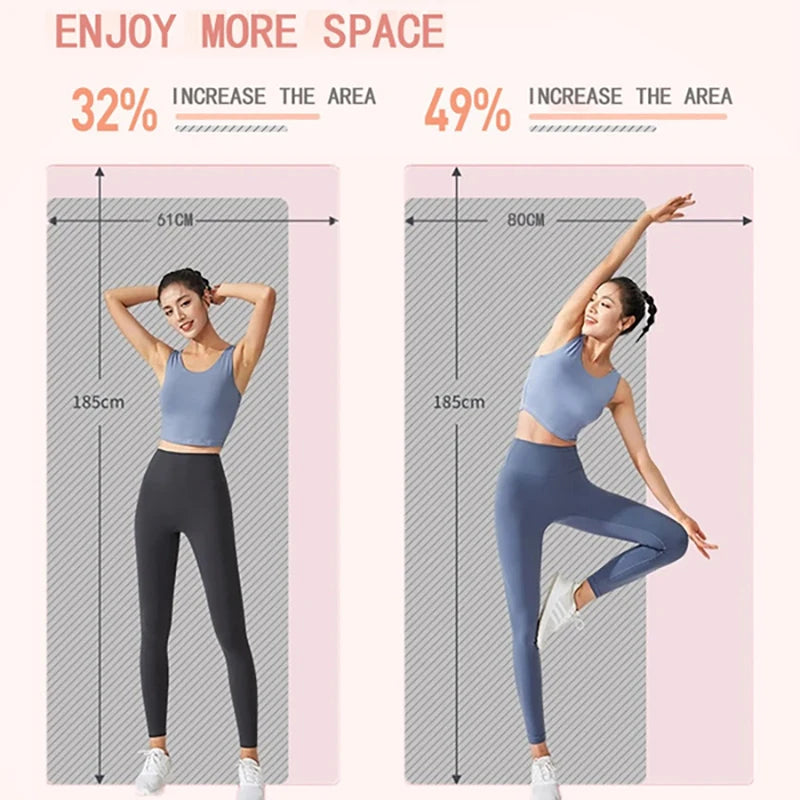 185*60CM Thick Non-slip Yoga Mat High-density Sports Fitness Mat For Home Sports Pilates Gymnastics Exercise Gymnastics