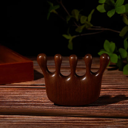 1Pcs Natural Wooden Therapy Massage Comb Head Face Scalp Gua Sha Massager Facial Wide Tooth Guasha Scraping Body Massage