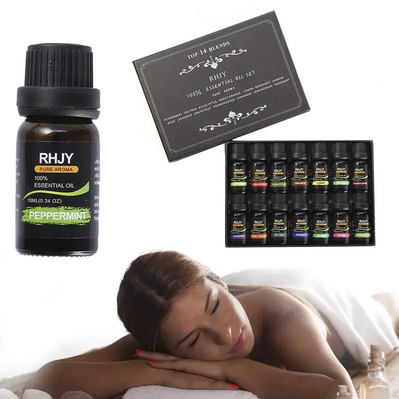 14-Piece Aromatherapy Essential Oil Set for Relaxation and Skincare