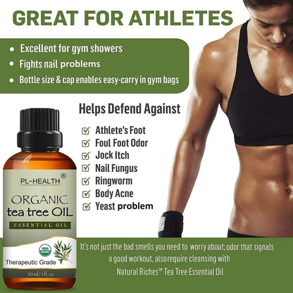 30ML Pure Organic Tea Tree Oil for Hair, Skin, and Scalp - Ideal for Diffusers & Aromatherapy