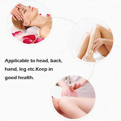 Natural Rose Quartz Jade Gua Sha Board Acupuncture Massage Facial Gouache Pink Quartz Massage Face LiftingStone Guasha Scraping
