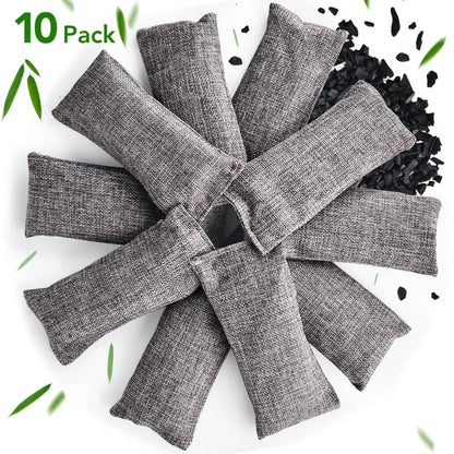 75g Activated Bamboo Charcoal Bag for Car Closet Drawer Absorb Odors & Harmful Substances Anti-mildew & Dehumidification Carbon
