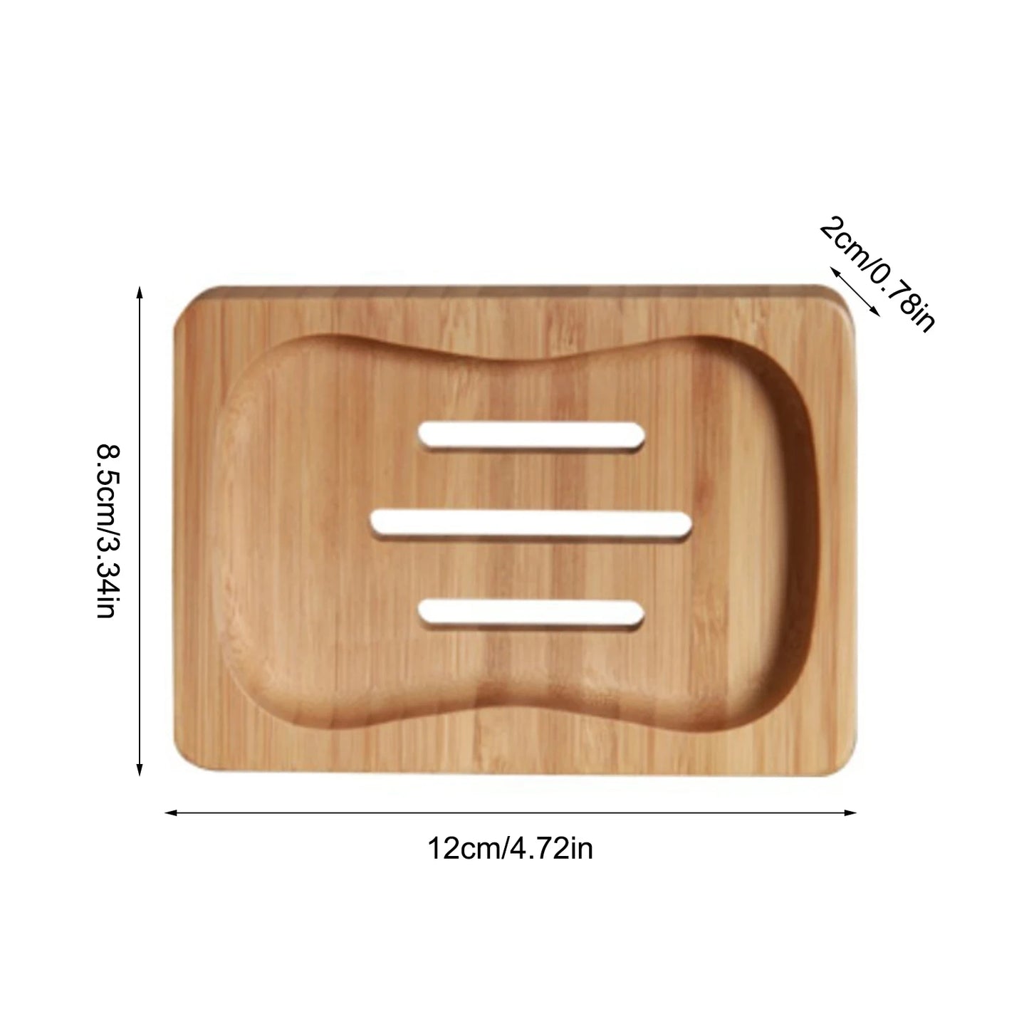 Wooden Bamboo Soap Dish Tray - Bathroom Storage