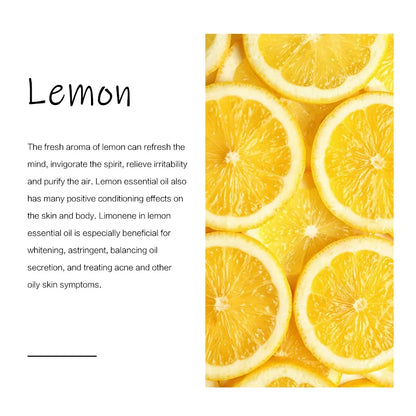 10ML Organic Lemon Essential Oil for Aromatherapy, Bath, and Skin Care