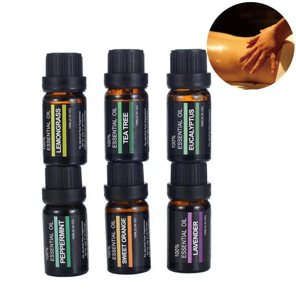 6-Pack 10ml Pure Essential Oils Set for Air Purifiers & Diffusers