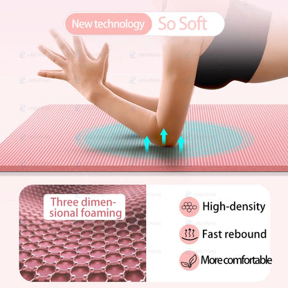 185*60CM Thick Non-slip Yoga Mat High-density Sports Fitness Mat For Home Sports Pilates Gymnastics Exercise Gymnastics