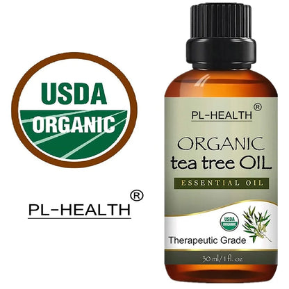 30ML Pure Organic Tea Tree Oil for Hair, Skin, and Scalp - Ideal for Diffusers & Aromatherapy