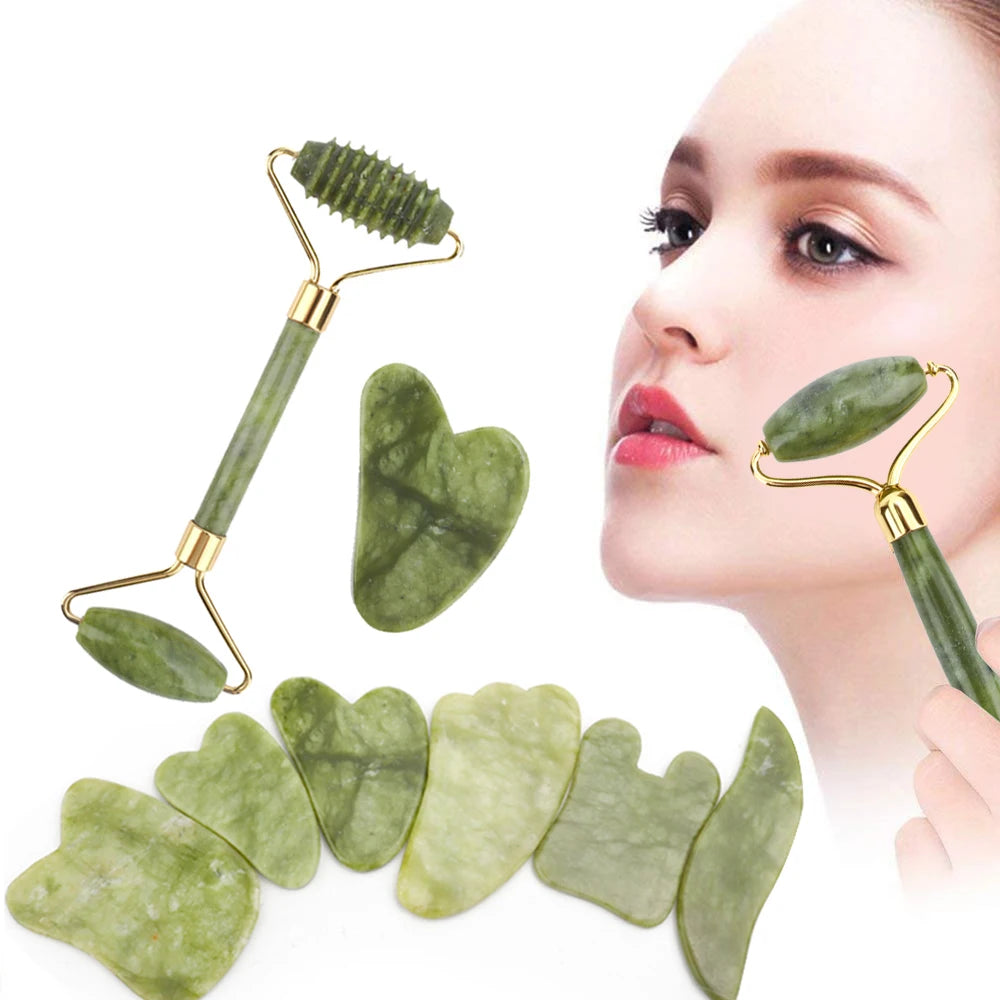 Gua Sha and Jade Rollers Beauty Natural Stone