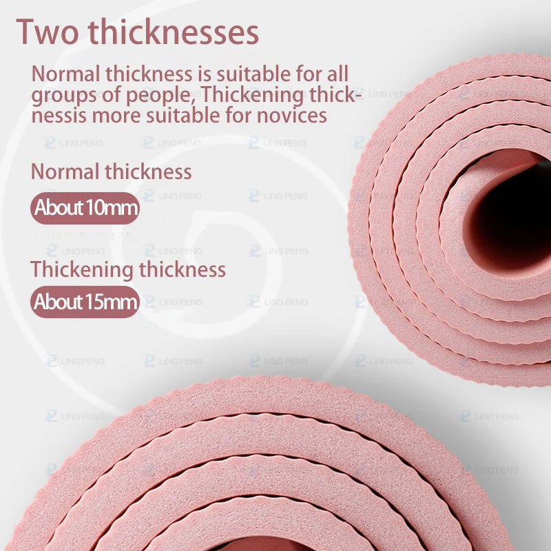 185*60CM Thick Non-slip Yoga Mat High-density Sports Fitness Mat For Home Sports Pilates Gymnastics Exercise Gymnastics
