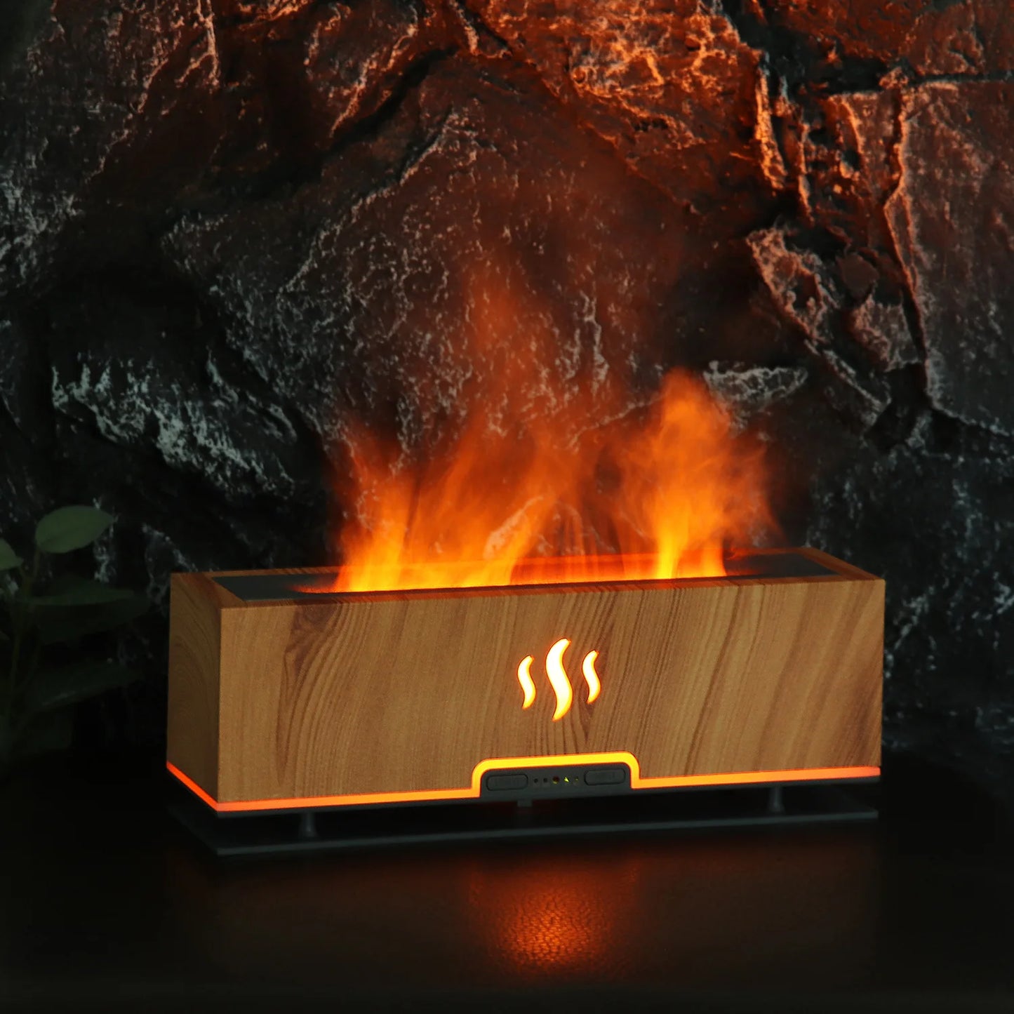 Wood Grain Ultrasonic Essential Oil Diffuser with LED Light