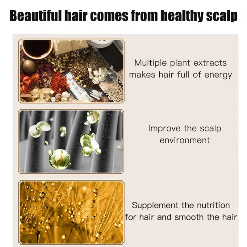 300ml Herbal Polygonum Multiflorum Shampoo for White & Grey Hair Growth