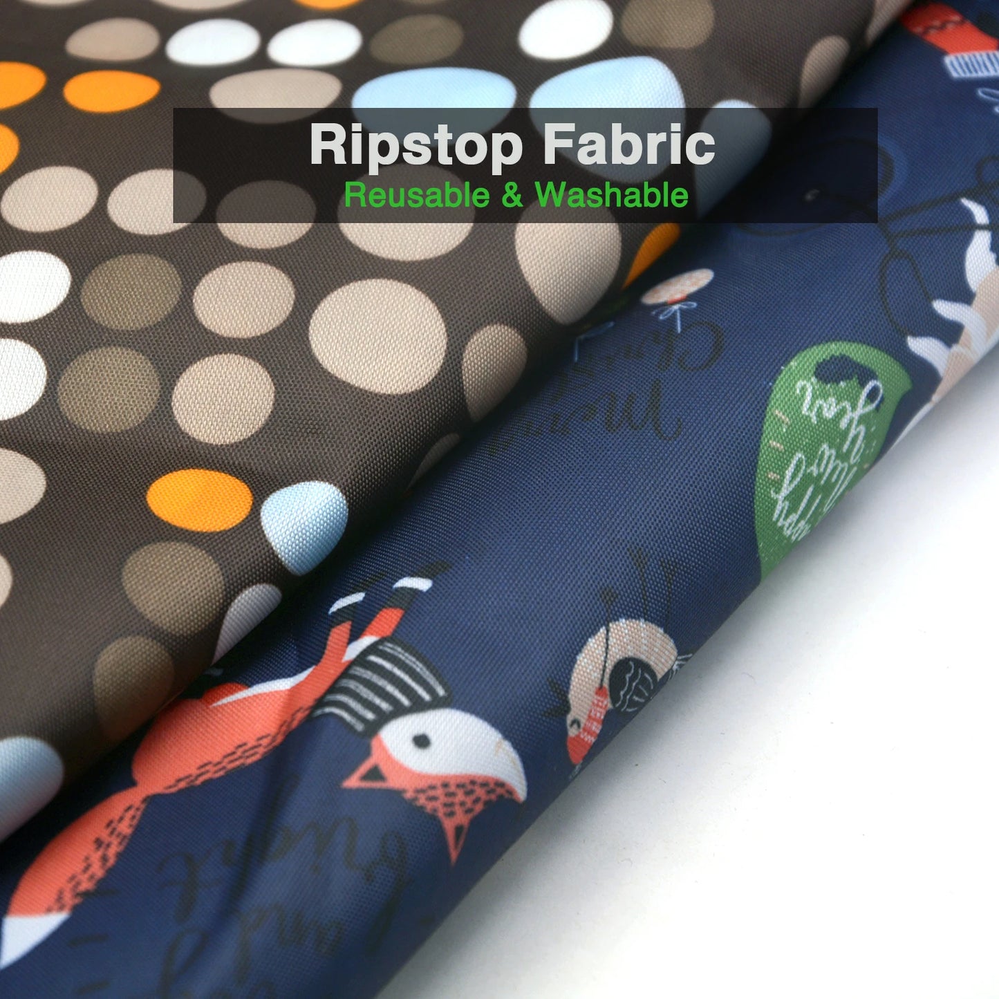Large Reusable Tote Bags for Women - High-Quality, Washable, Solid Colors