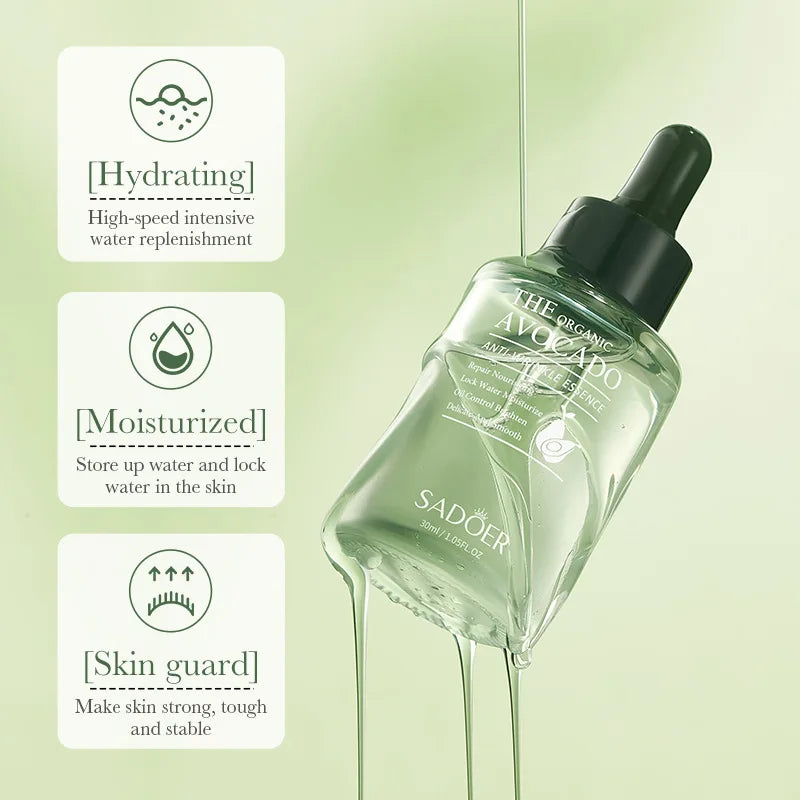 Avocado Oil Facial Serum: Organic Anti-Wrinkle & Acne Rejuvenation Essence
