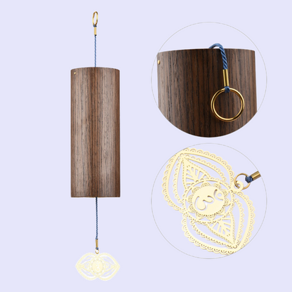 Bamboo Chakra Wind Chime for Outdoor Meditation and Decor